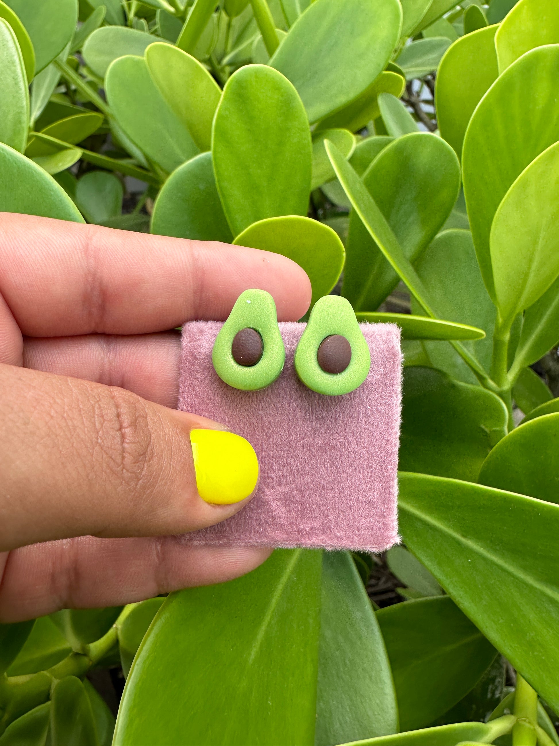 Avocado Clay Studs