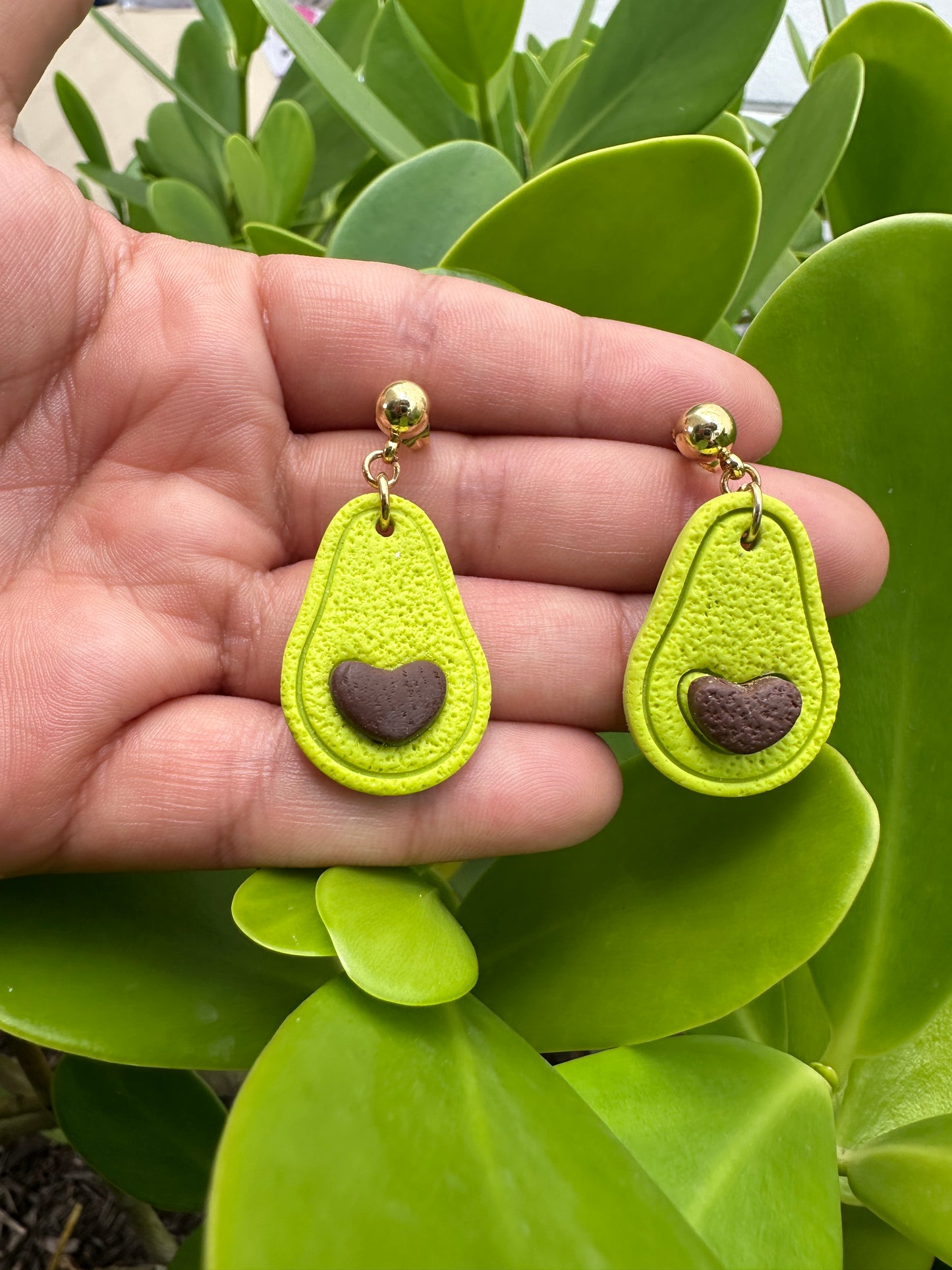 Avocado Clay Earrings