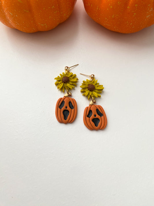 Floral Spooky Pumpkin