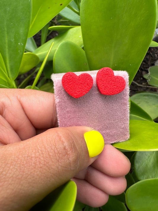 Heart Clay Stud